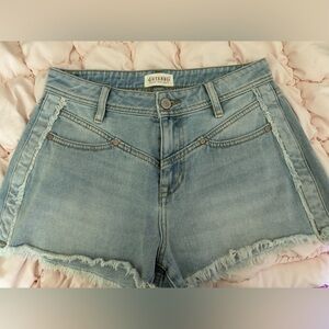 Light Blue Frayed Shyanne Shorts